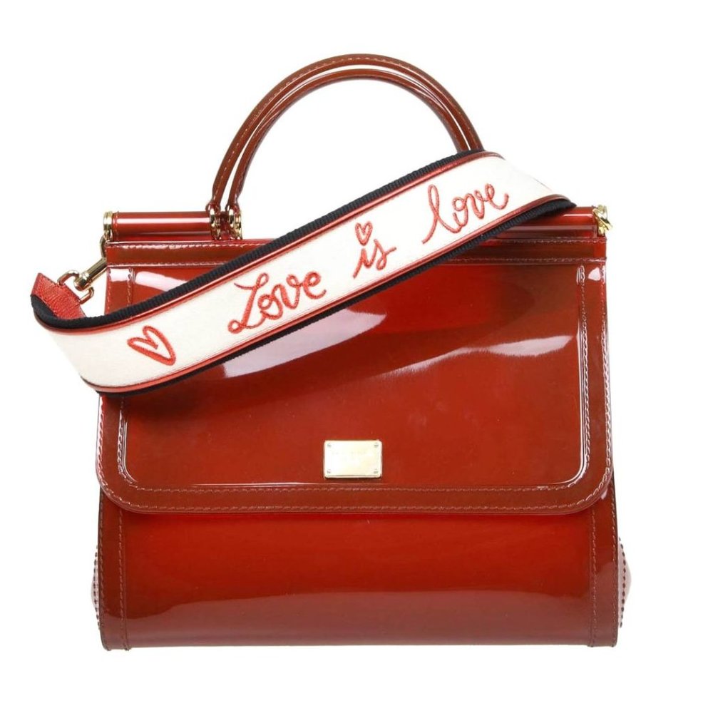 DOLCE & GABBANA Reddish Brown Pvc Crossbody Bag